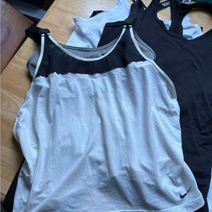 Nike Women's Black and White Tank Tops plus leggings